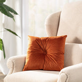 Square Velvet Cushion Covers With Button - Aura Living