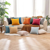 Pack Of 2 Velvet Decorative with Cute Pom - Poms Cushions - Aura Living