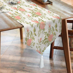 Waterproof Cotton Reversible Dinning Set - Orange Roses - Aura living