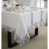 Cotton Dinning Set with Print Bordered-Summer Garden
