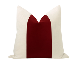 Packof 2 Classic Espresso Velvet Panel With Oatmeal Cotton Cushions - Aura living