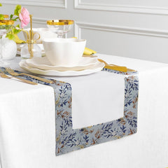 Cotton Dinning Set with Print Bordered-Summer Garden