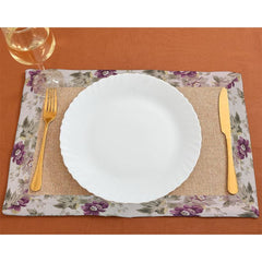 Jute Dinning Set With Border- BROKKBLAD FLOWRAL