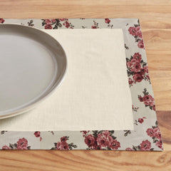 Print Bordered Cotton Dinning Set - Rose Garden - Aura living