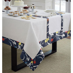Cotton Dinning Set with Print Bordered- Blue Bells