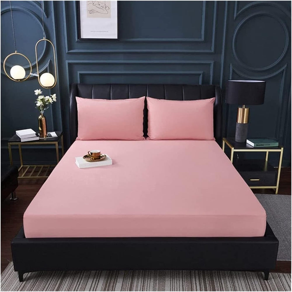 Pink Egyptian Cotton Fitted Sheet Set - Aura living
