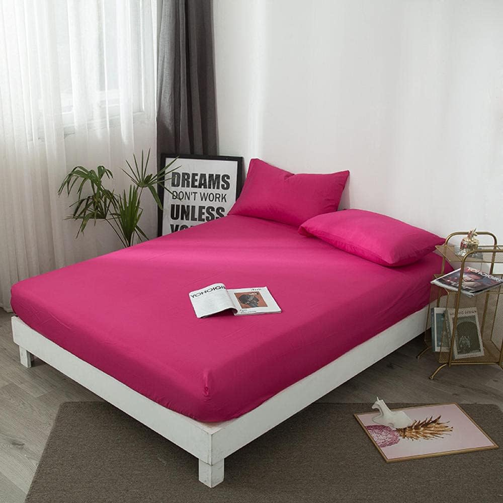 Rose Red Egyptian Cotton Fitted Sheet Set - Aura living
