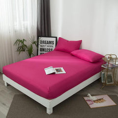 Rose Red Egyptian Cotton Fitted Sheet Set - Aura living