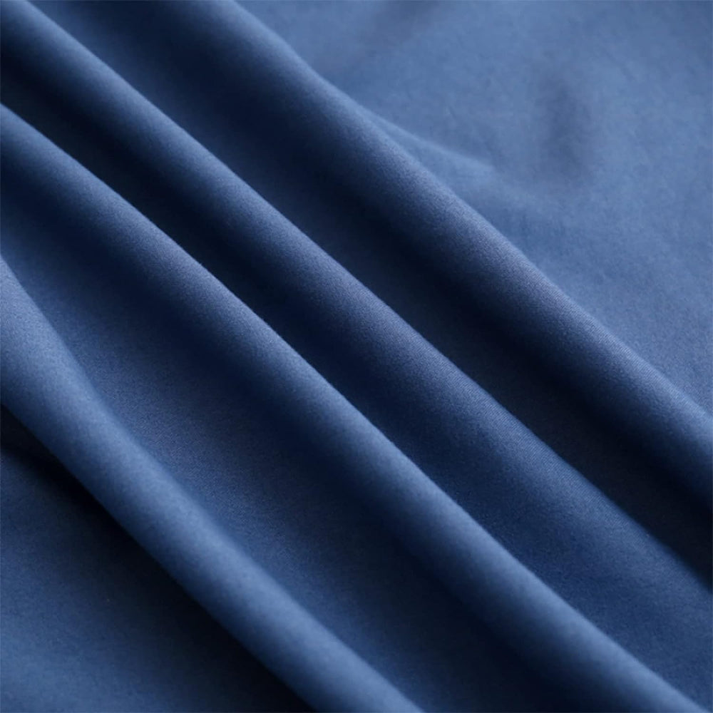Dark Blue Egyptian Cotton Fitted Sheet Set - Aura living