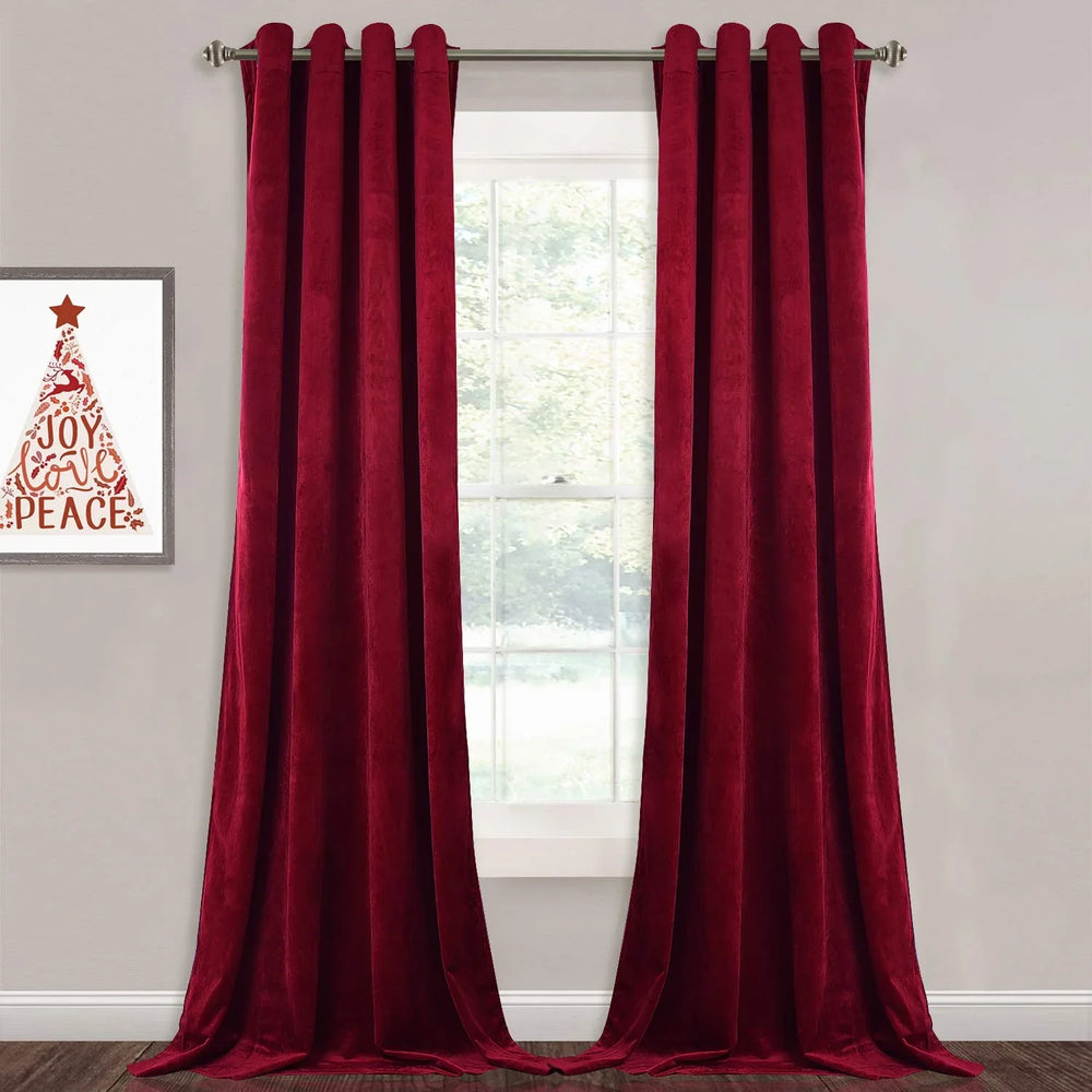 Maroon Premium Quality Velvet Curtain -1 Panel - Aura living