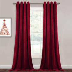 Maroon Premium Quality Velvet Curtain -1 Panel - Aura living