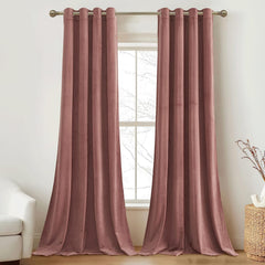 Blush Pink Premium Quality Velvet Curtain -1 Panel - Aura living