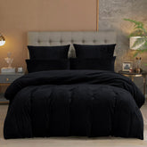 Luxury Velvet Duvet Cover Set - Black - Aura living