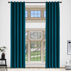 Midnight Blue Premium Quality Velvet Curtain -1 Panel - Aura living