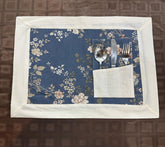 Night Garden Blue With Off White Patch Cutlerey Set