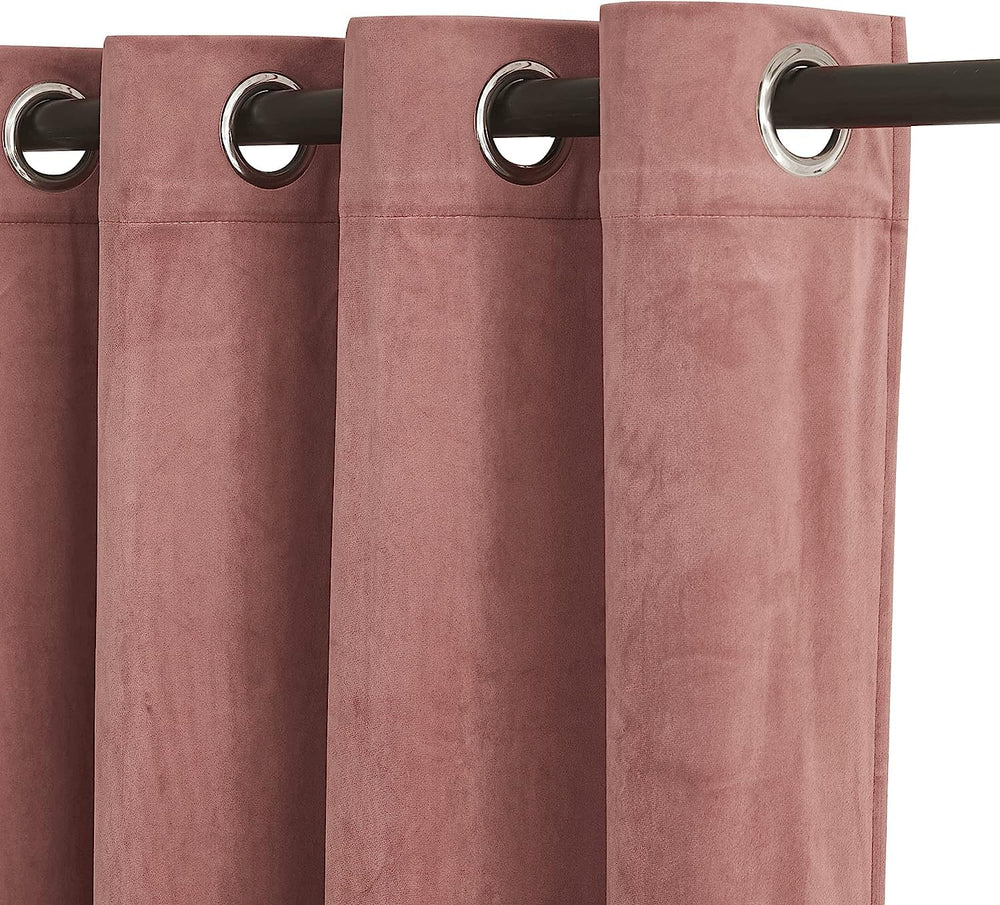 Blush Pink Premium Quality Velvet Curtain -1 Panel - Aura living