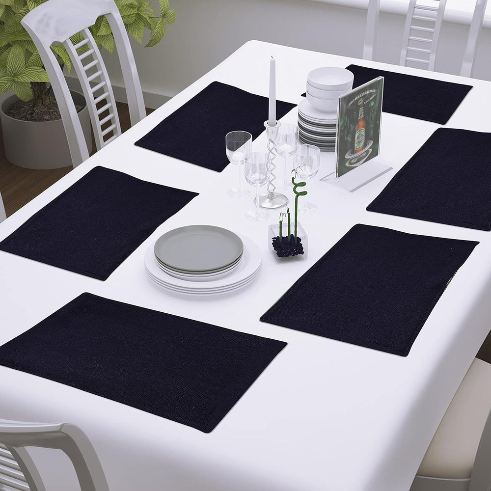 Copy of Jute Table Mat Set - Black - Aura living