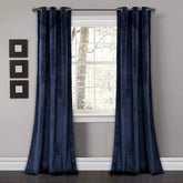 Medium Blue Premium Quality Velvet Curtain -1 Panel - Aura Living