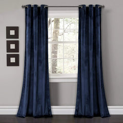 Medium Blue Premium Quality Velvet Curtain -1 Panel - Aura living