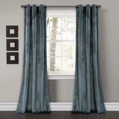 Slat Grey Premium Quality Velvet Curtain -1 Panel - Aura living