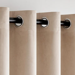 Beige Premium Quality Velvet Curtain -1 Panel - Aura living