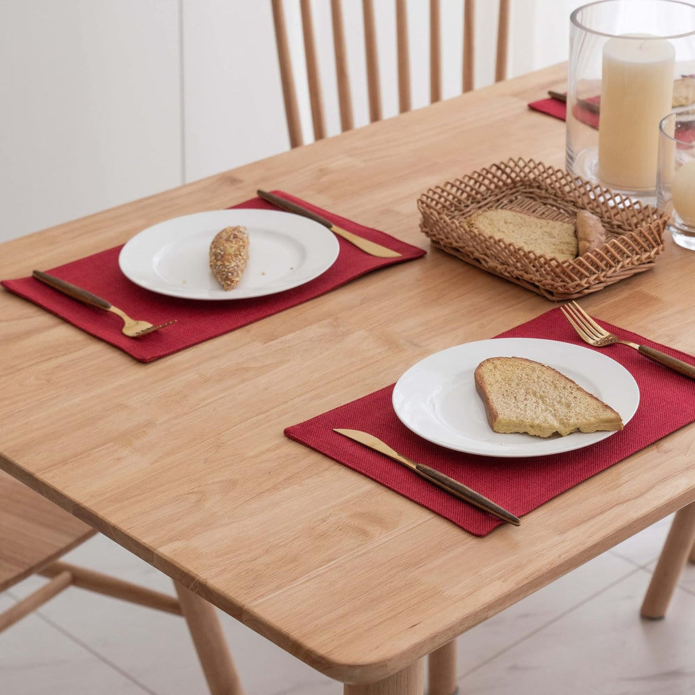 Jute Table Mat Set - Red - Aura living