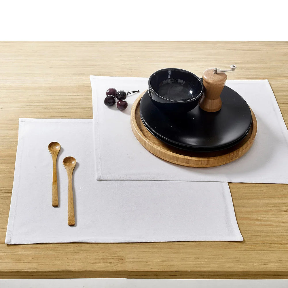 100%Cotton Dinning Set -WHITE - Aura living