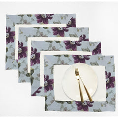 Cotton Dinning Set with Print Bordered- Brookblaid FlowraL