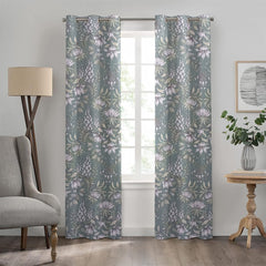 2 pcs Green Garden PRINTED BLACKOUT CURTAIN