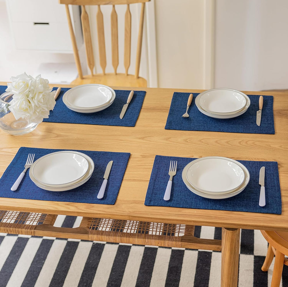 Jute Table Mat Set - Blue - Aura living