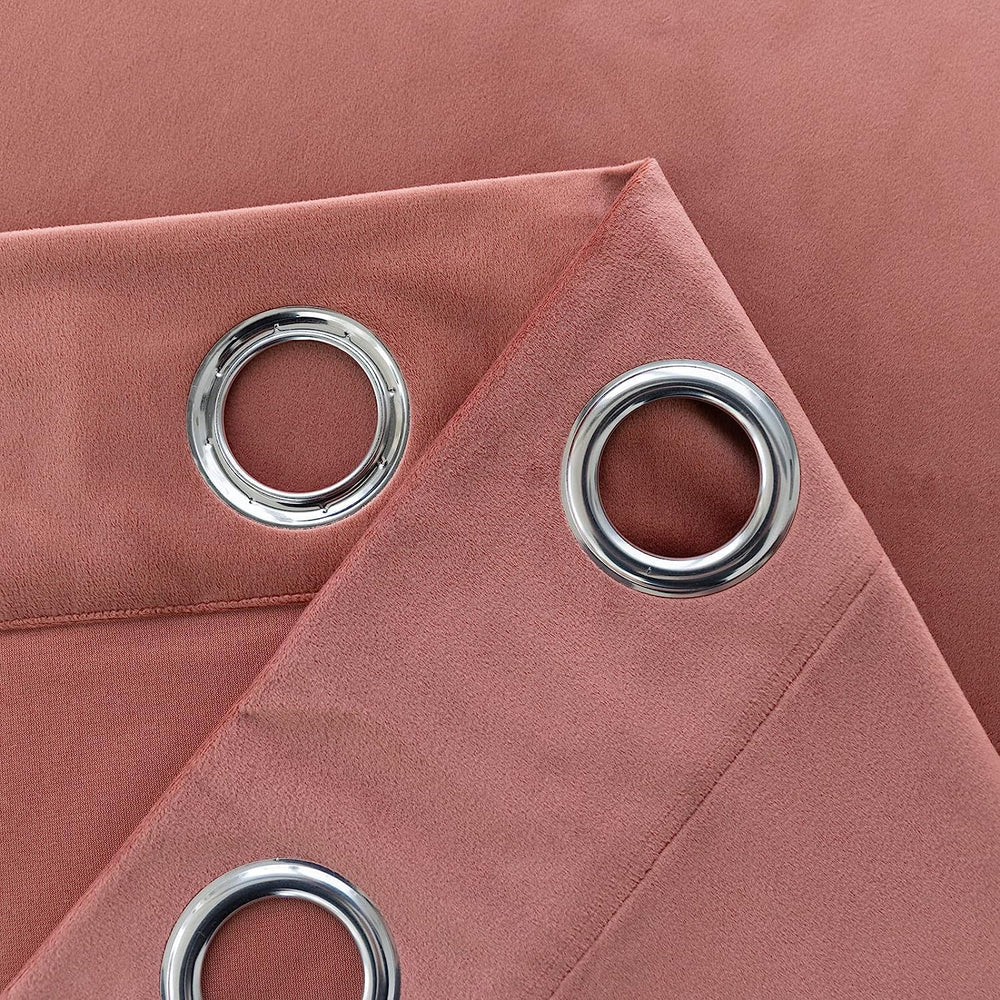Blush Pink Premium Quality Velvet Curtain -1 Panel - Aura living