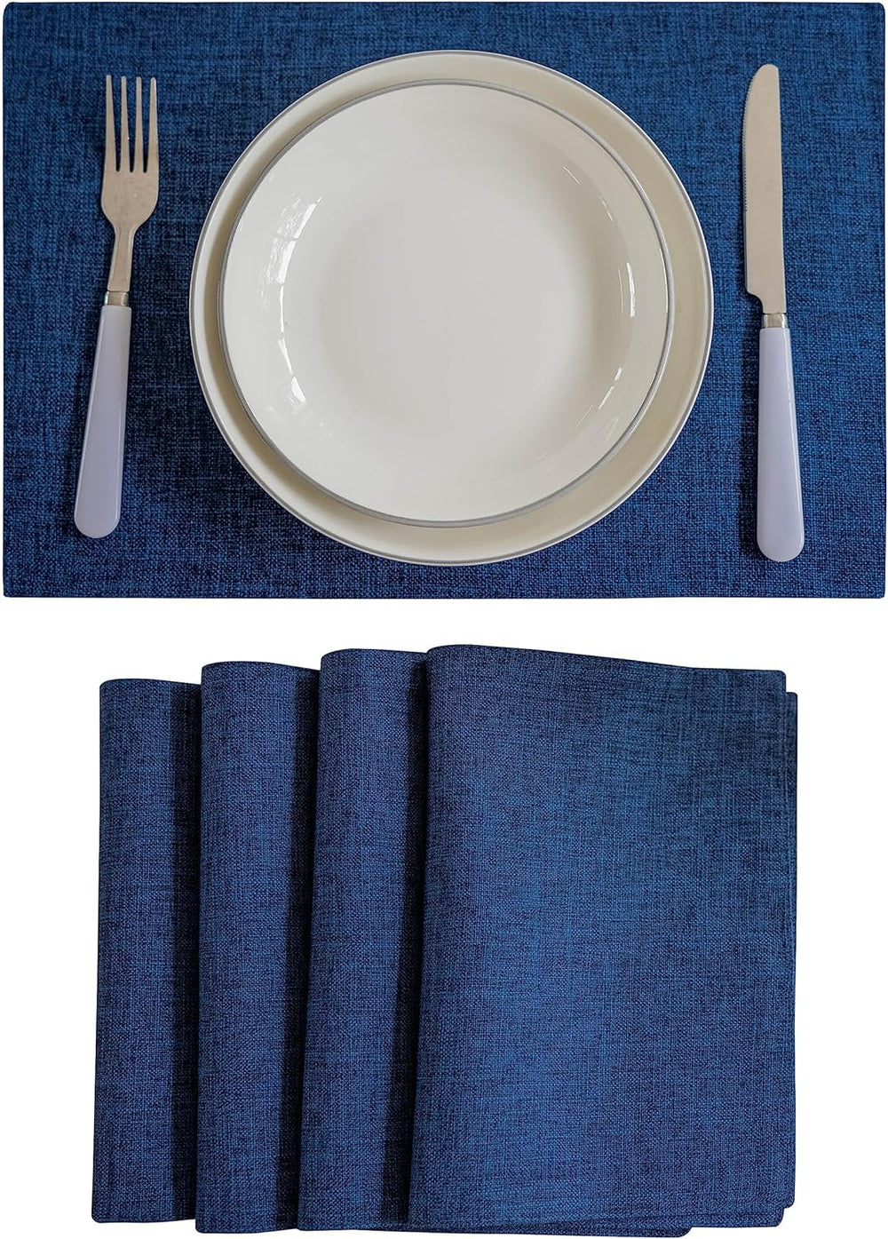 Jute Table Mat Set - Blue - Aura living