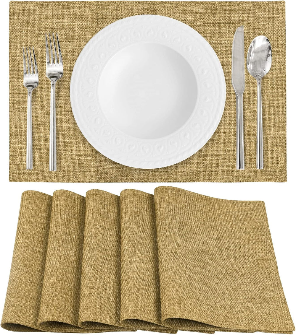 Jute Table Mat Set - Dark Beige - Aura Living