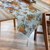Printed Cotton Revrsable Dinning Set - Rose Garden Beige