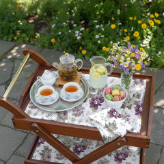 Printed Tea Trolley cover 9 Pcs Set - Broockblad Flowral