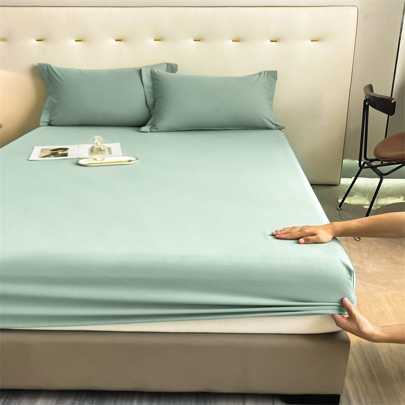 Steel Sea Green Egyptian Cotton Fitted Sheet Set - Aura living