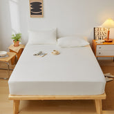 Dove White Egyptian Cotton Fitted Sheet Set - Aura Living