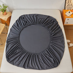 Black Egyptian Cotton Fitted Sheet Set - Aura living