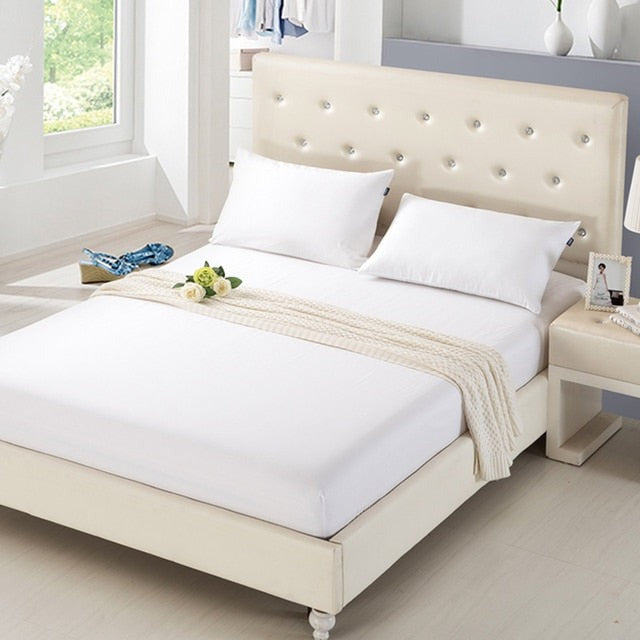 White Egyptian Cotton Fitted Sheet Set - Aura living