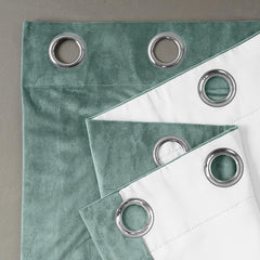 Aqua Mist Premium Quality Velvet Curtain -1 Panel - Aura living