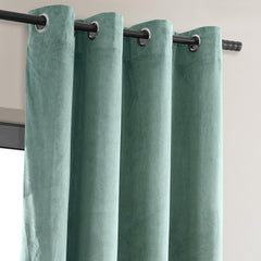Aqua Mist Premium Quality Velvet Curtain -1 Panel - Aura living