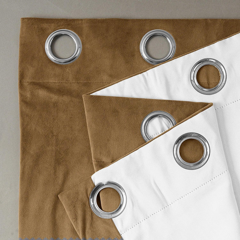 Amber Gold Premium Quality Velvet Curtain -1 Panel - Aura living