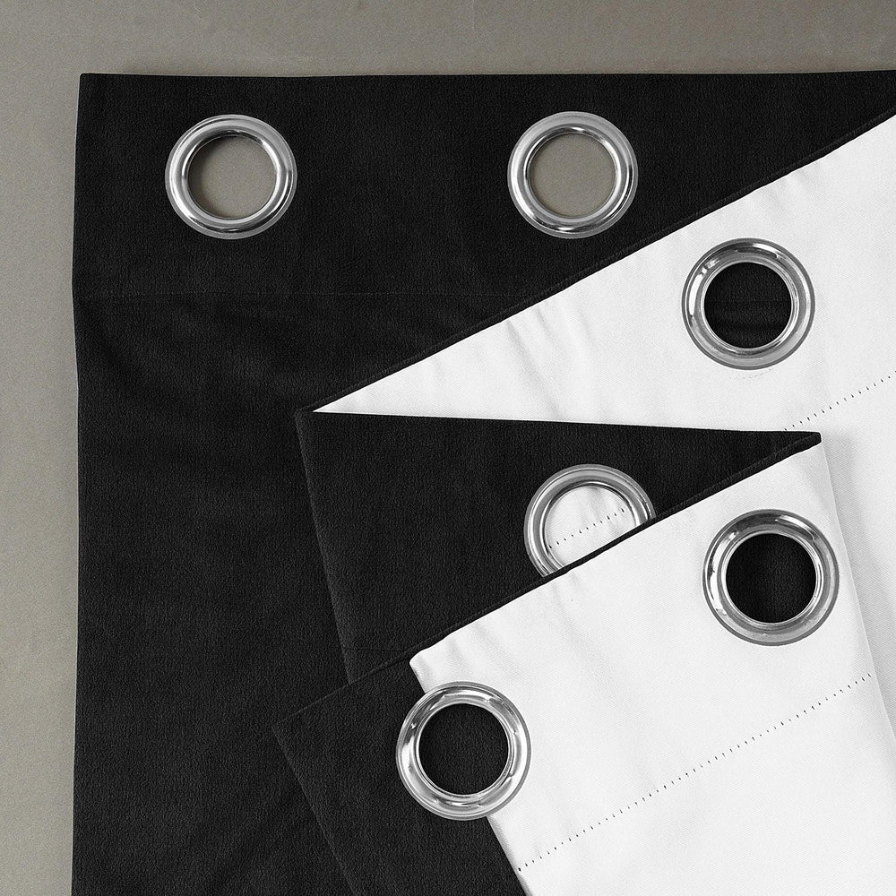 Black Premium Quality Velvet Curtain -1 Panel - Aura living