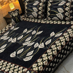 4Pc Velvet Jaquard Bedsheet AL # 4012