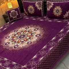 4Pc Velvet Jaquard Bedsheet AL # 4015