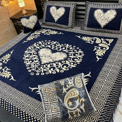 4Pc Velvet Jaquard Bedsheet AL # 4001
