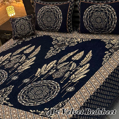 4Pc Velvet Jaquard Bedsheet AL # 4038