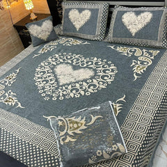4Pc Velvet Jaquard Bedsheet AL # 4058