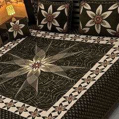 4Pc Velvet Jaquard Bedsheet AL # 4063