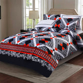 Cotton Double Bed sheet Set Abstract - Aura living